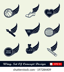 Vintage Wings. Set of concept design