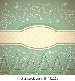 vintage winter background. eps10