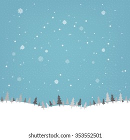 Afiche De Invierno Vintage Con Malla Degradada, Ilustración Vectorial
