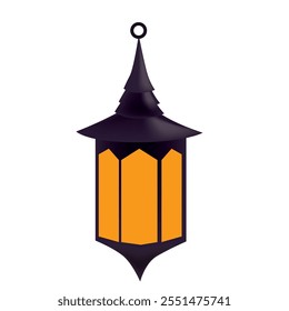 Vintage witch lantern. Vector illustration