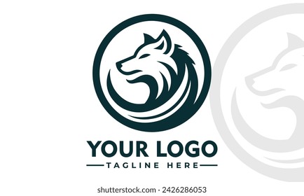 Vintage Wolf Logo Vector - Unique and Timeless Design for Strong Business Identity