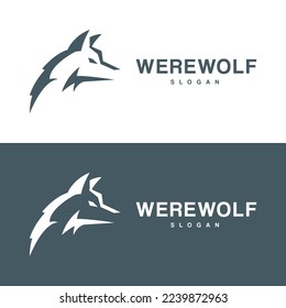 Vintage wolf mascot logo design vector
