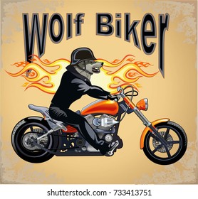 vintage Wolf motorcycle label