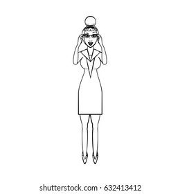 Vintage woman cartoon