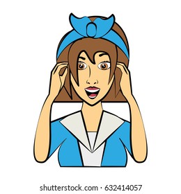 Vintage woman cartoon