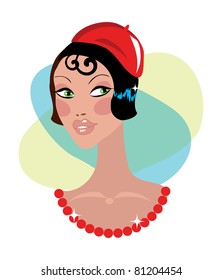 Vintage woman portrait