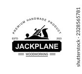 Vintage wood carpentry logo vector.Logo for business, carpentry, lumberjack, label, badge.