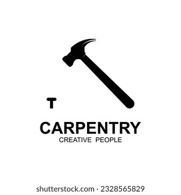 Vintage wood carpentry logo vector.Logo for business, carpentry, lumberjack, label, badge.