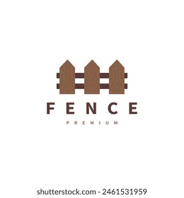 vintage wood fence vector logo design 2