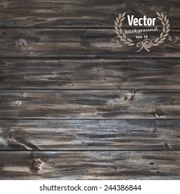 Vintage wood texture background. Vector illustration, eps10.