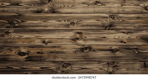 Vintage wood texture for websites. Dark wood texture for vintage background. Vector illustration