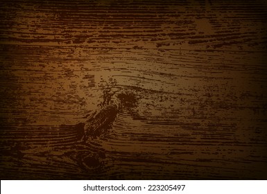 Vintage wooden background vector with space for your text