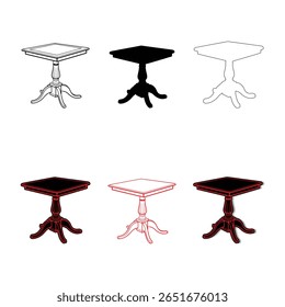 Vintage Wooden Dining Table with Elegant Classic Style