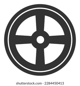 vintage wooden wheel vector icon illustration design