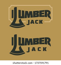 Vintage woodworking logo design, creative carpentry typography emblem