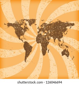 vintage world map