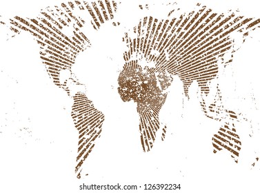 vintage world map