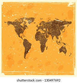 vintage world map