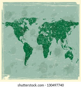vintage world map
