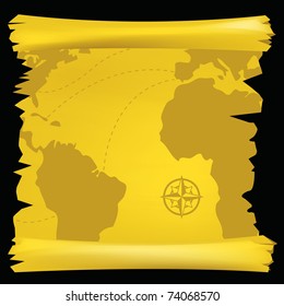 vintage world map