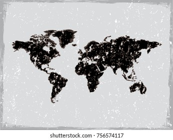 vintage world map