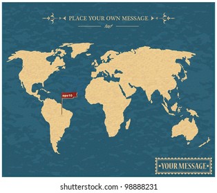 Vintage world map