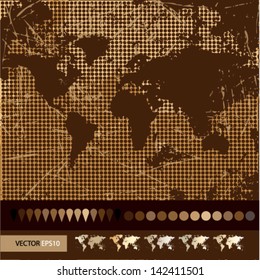 Vintage World Map beckground