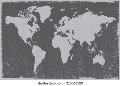 Vintage world map.Old world map with grunge texture.Vector illustration.
