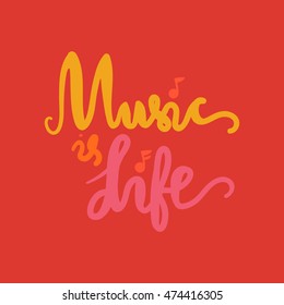 Vintage World Music Day Lettering for Banner and Badge. Sticker, Poster, Card Design Template. Music is Life. Vector