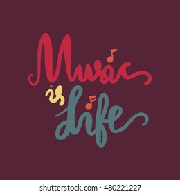 Vintage World Music Day Lettering for Banner and Badge. Sticker, Poster, Card Design Template. Vector