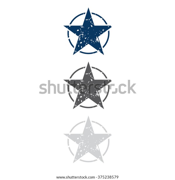 Vintage Worn Star Logo Stock Vector (Royalty Free) 375238579 | Shutterstock