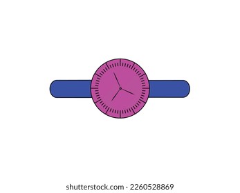 Vintage wrist watch icon retro hand clock vector image, Wrist watch elegant men swiss clock isolated icon vector image, Hand wrist watch icon wristwatch vector image, Watch silhouette icon on white 