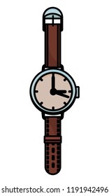 Vintage wristwatch isolated