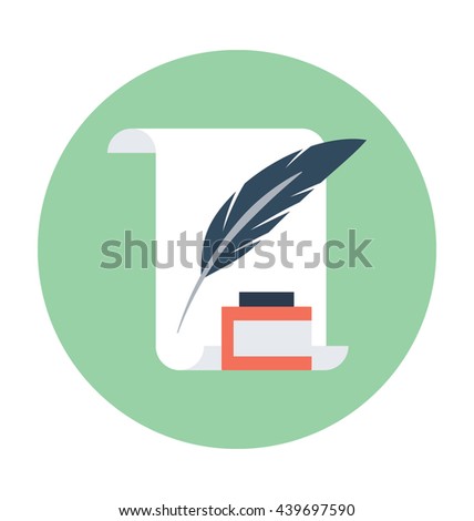 Vintage Writing Vector Icon