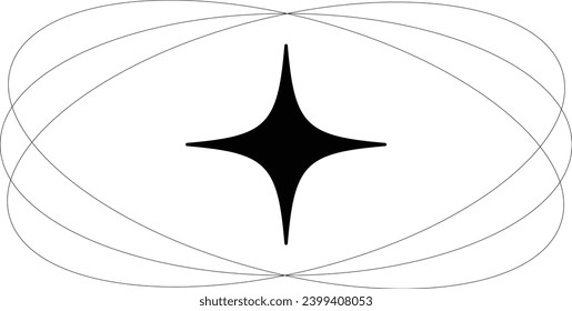 Vintage y2k style vector art graphic element isolated