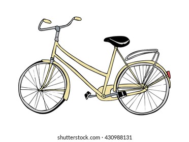 Vintage yellow bicycle
