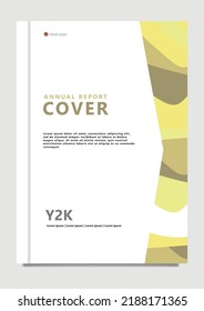 Vintage yellow colored vector cover. Suitable for company, business, template, catalog, magazine, book, and report.