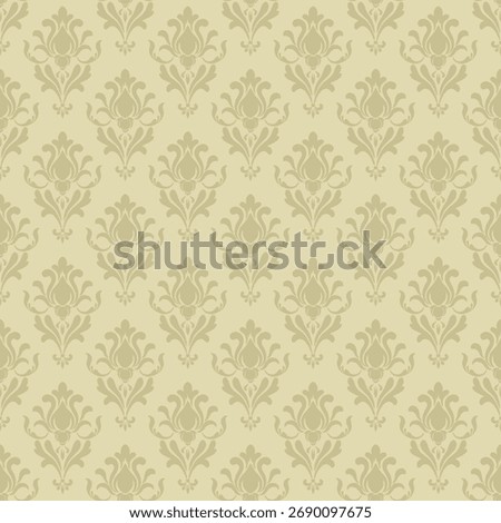 Vintage yellow damask seamless pattern, elegant damask pattern vector wallpaper, classic damask pattern vector for Wallpaper, Fabric, Branding, Packaging, Invitations, Wedding, luxury design.