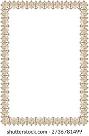 Vintage yellow frame with intricate border design.