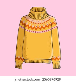 Vintage yellow knit pullover. Seasonal sweater.