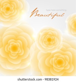 Vintage yellow roses background.