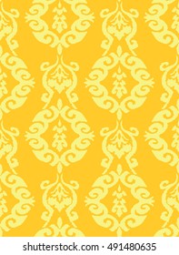 vintage yellow seamless pattern