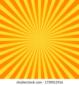 Vintage yellow striped background, vector illustration