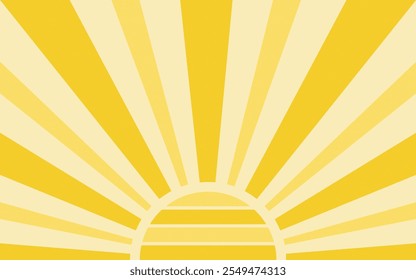 Vintage yellow sun retro background. Summer bright colors perfect for banner, wallpaper, poster and backdrop.