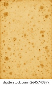 Papel amarelo vintage com manchas e manchas castanhas dispersas, oferecendo uma textura rústica e envelhecida. Perfeito para projetos retro, scrapbooking, ou projetos históricos.