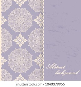 Vintage yoga medallions banner, meditation mandalas, arabesque pattern vector background illustration
