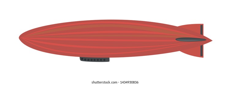 Vintage zeppelin isolated on white background