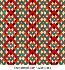 vintage zigzag seamless pattern with grunge effect