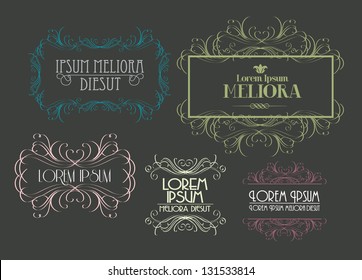 vintage/baroque victorian frames template vector/illustration