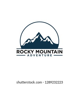 VINTAGE,EMBLEM,BADGE MOUNTAIN ADVENTURE LOGO. Explore hiking mountain logo